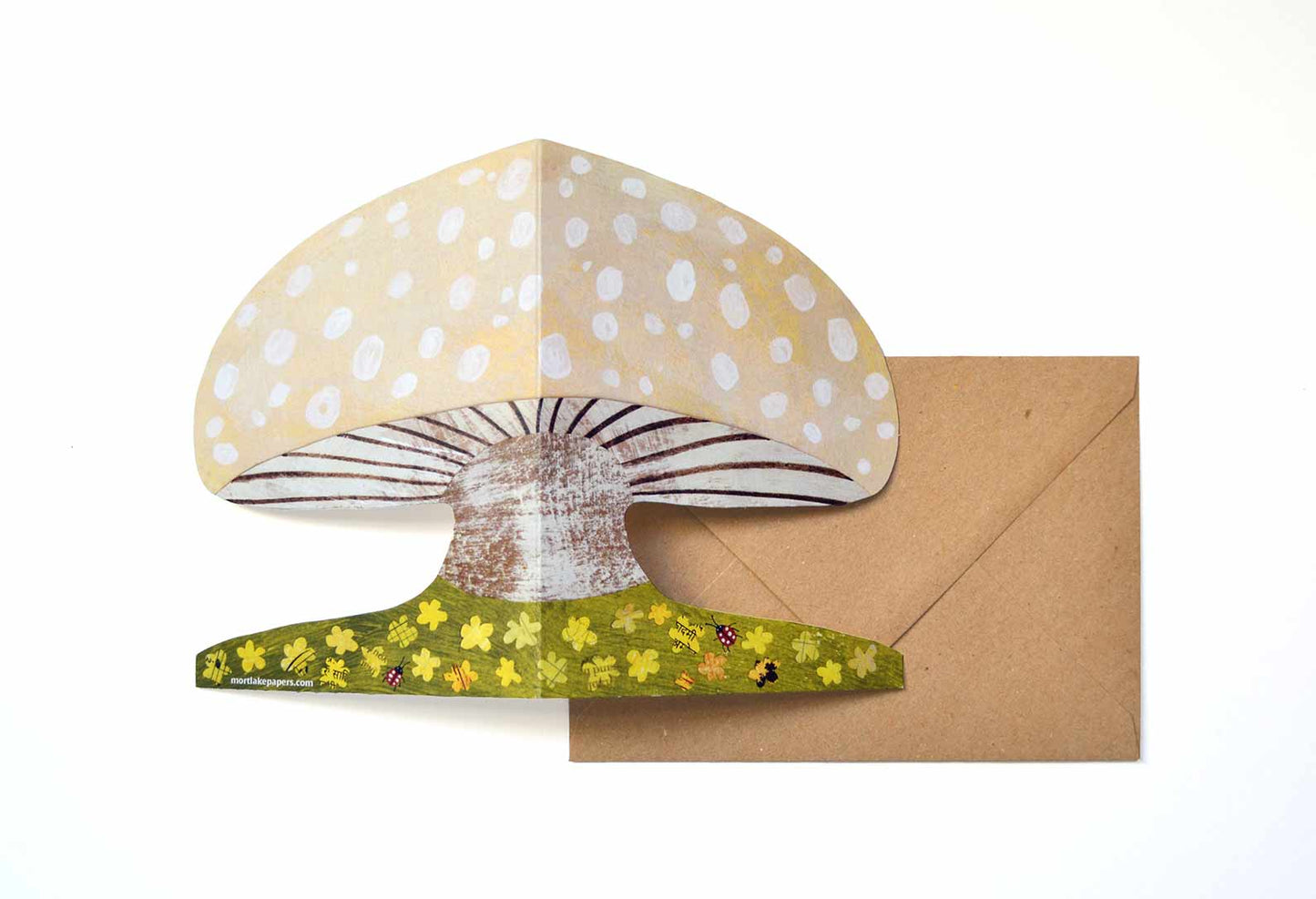 Spring Mushroom Shaped Greeting Card