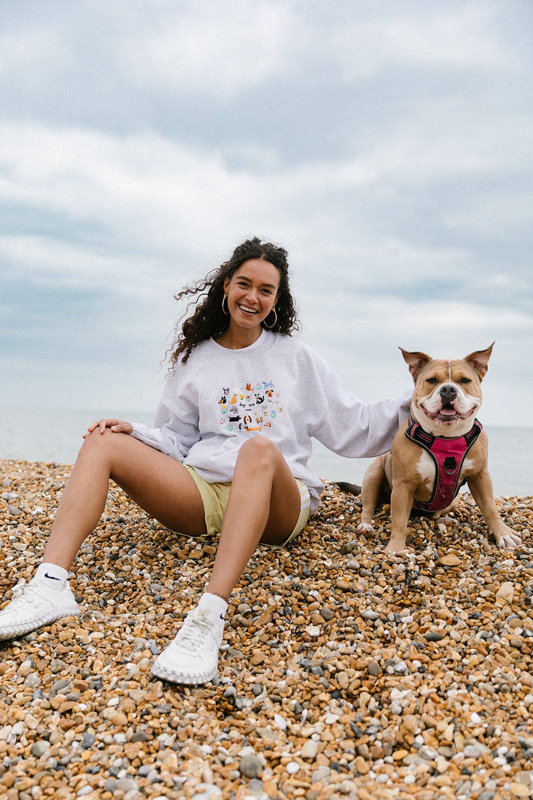 Dogs Are Cool Embroidered Sweatshirt