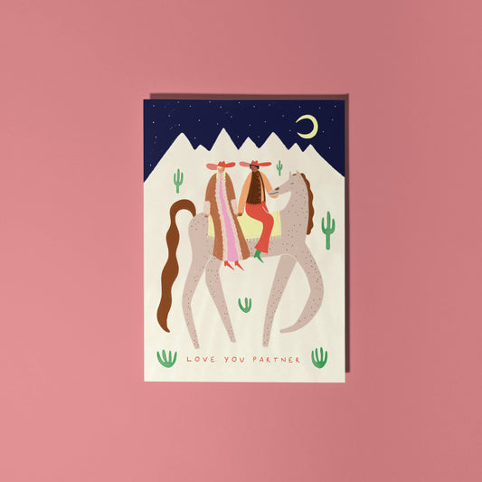 Cowboy Partners Love Greeting Card