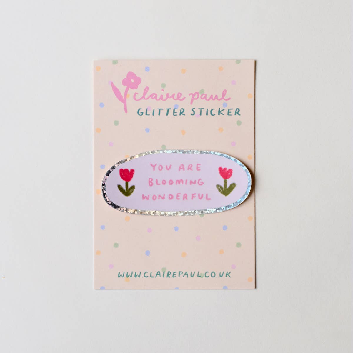 Blooming Wonderful Holographic Vinyl Sticker