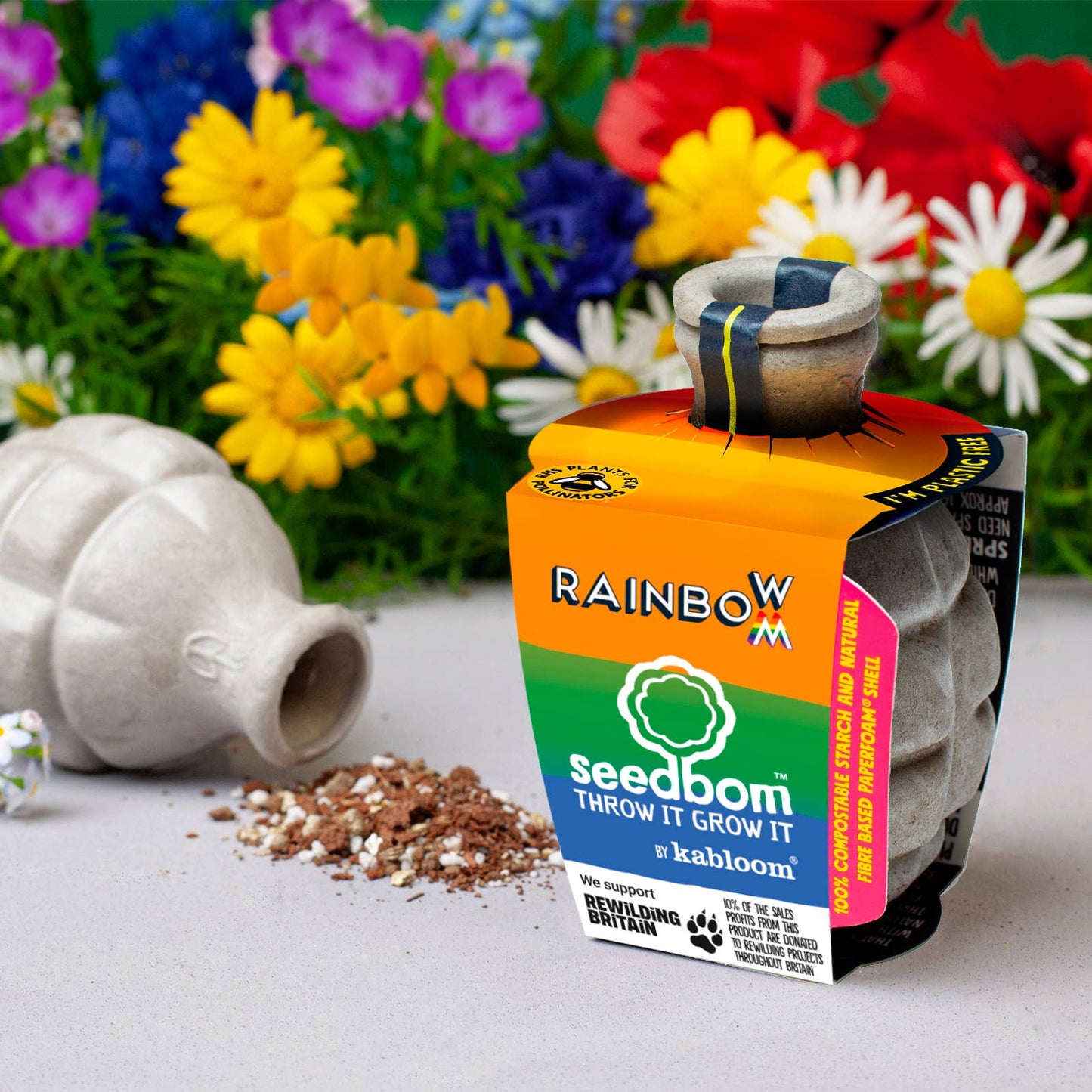 Rainbowbom Seedbom - Bee Wildflower Kit