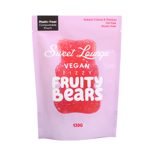 Vegan Fizzy Assorted Fruity Bears (Plastic-free)