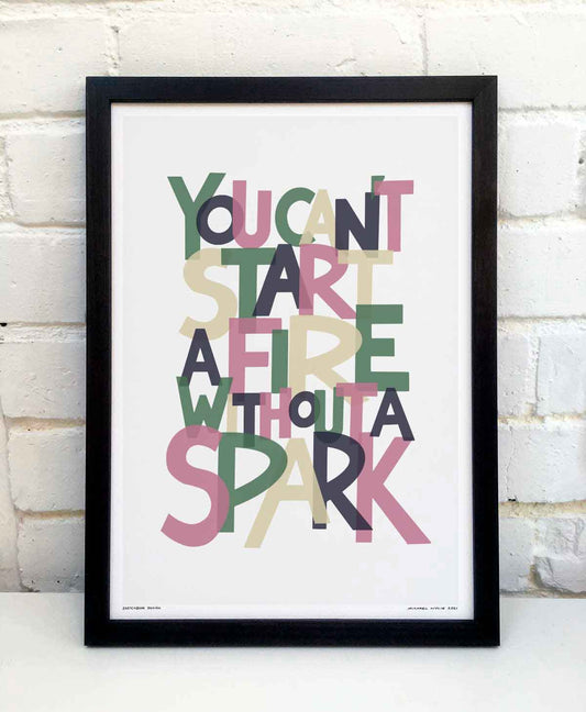 Dancing In The Dark Song Lyric Typography Print