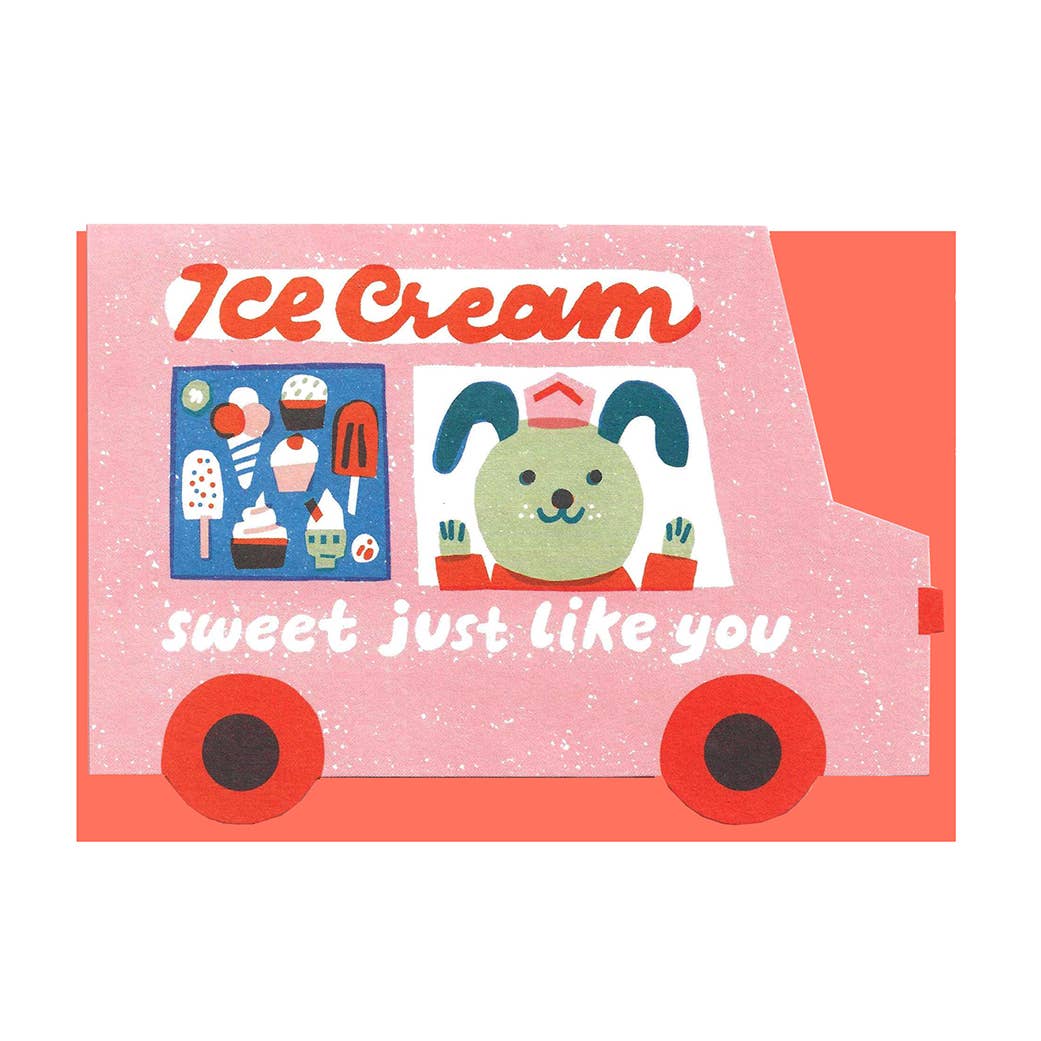 Ice Cream Van Die Cut Card