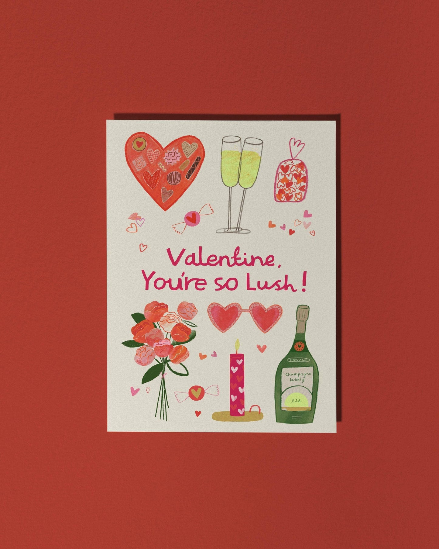 Valentine, You’re So Lush! – Fun Illustrated Love Card