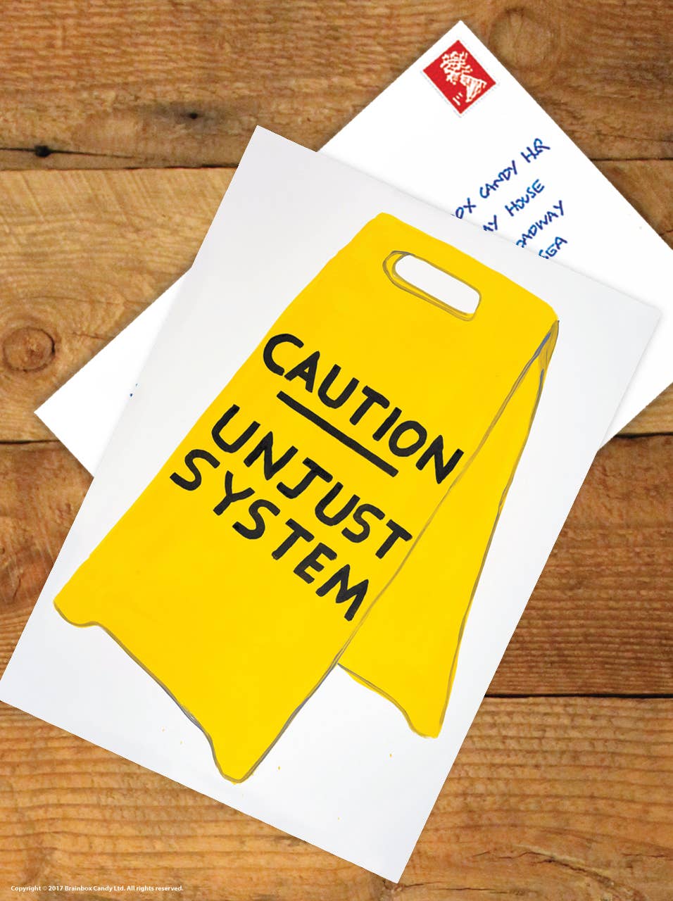 Caution - A6 Art Postcard By David Shrigley