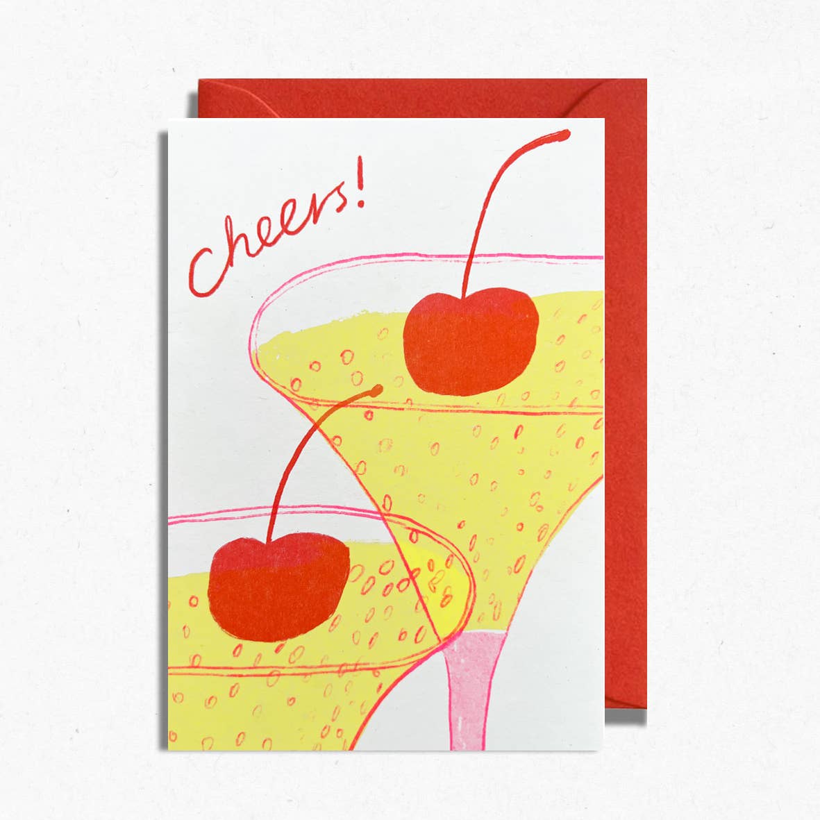 Cheers Congratulations Card| Risograph Printed | Celebration