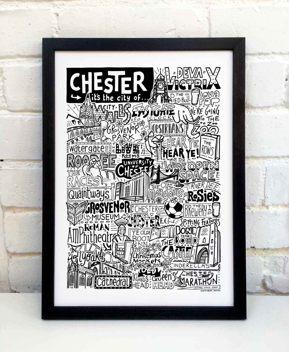 Chester Landmarks It's The City Of Art Print