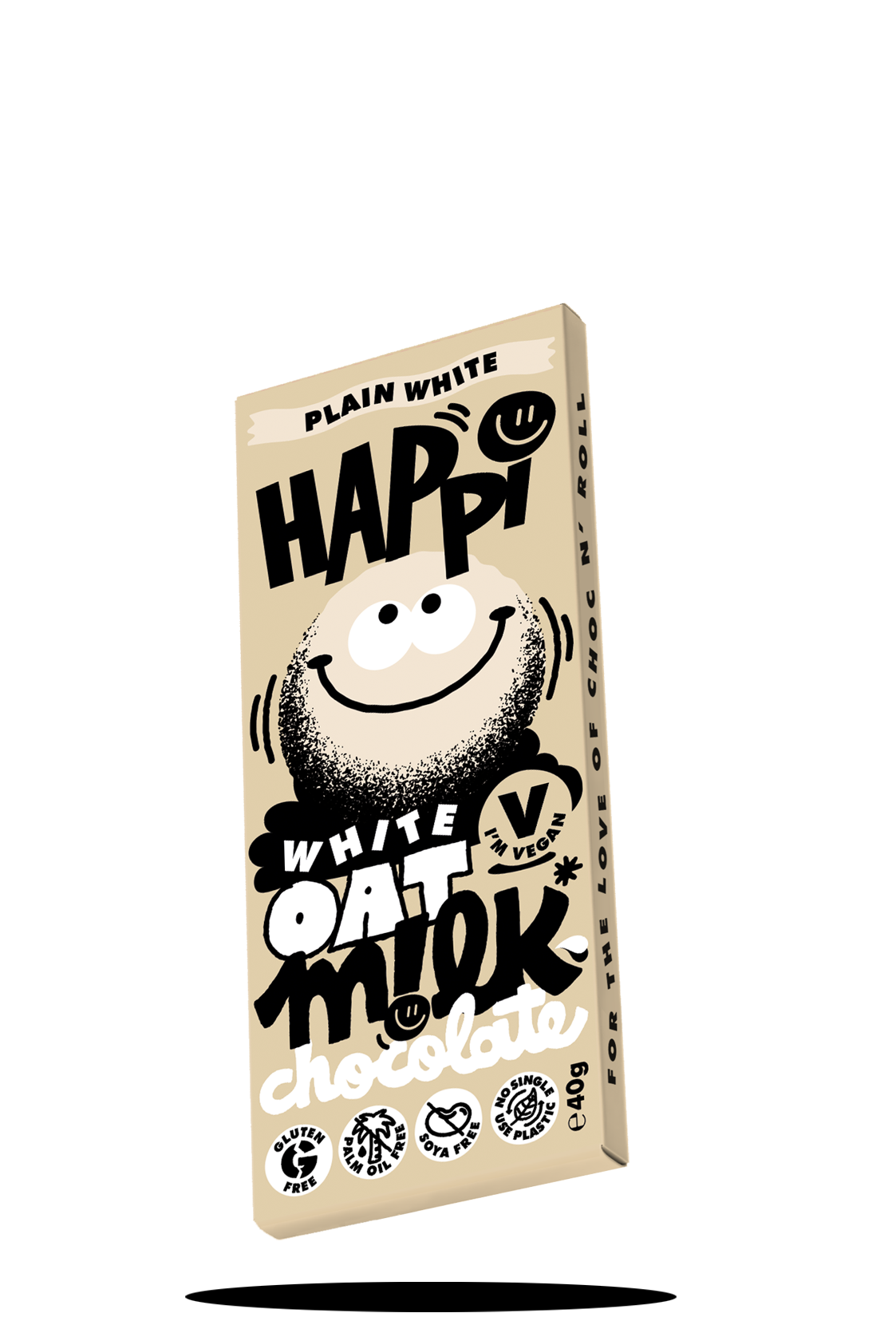 White Happi Oat M!lk Chocolate Bar, 40g