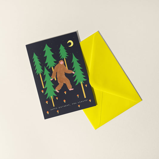 Happy Birthday You Legend (Bigfoot) Greeting Card