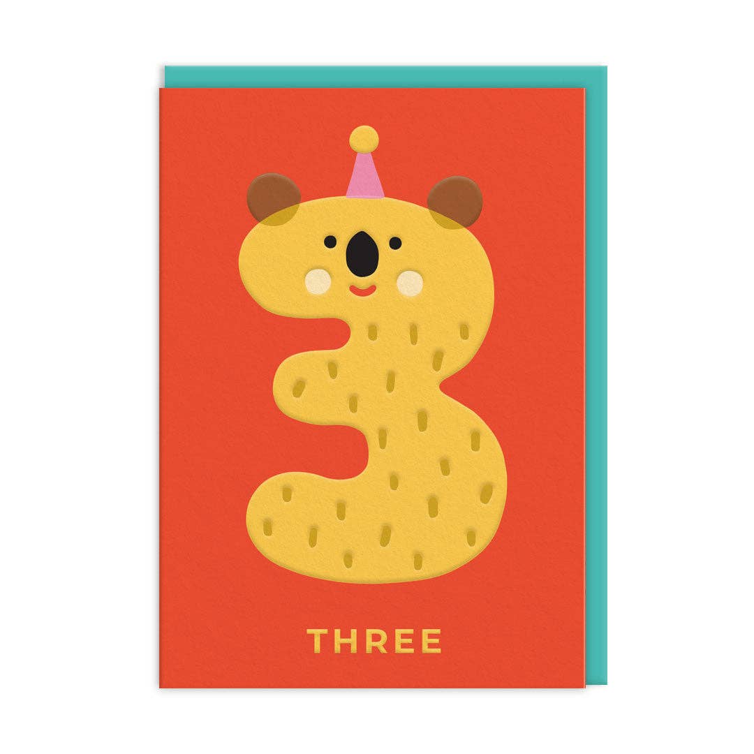 Age 3 Koala Birthday Card (11975)