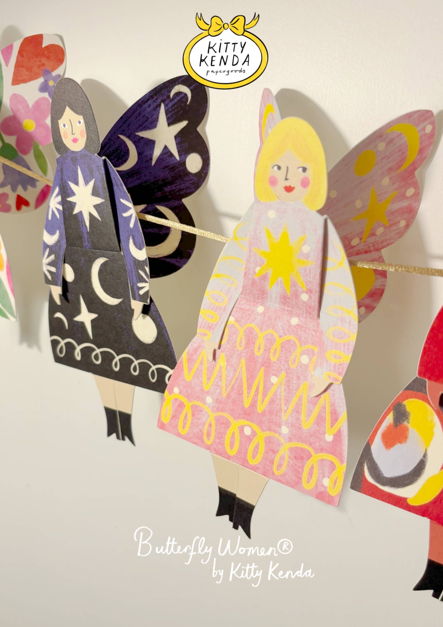 Stardust - Butterfly Woman Sitting Greeting Card