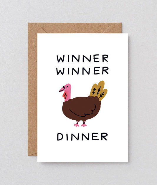Winner Winner Turkey Dinner Holiday Greeting Card