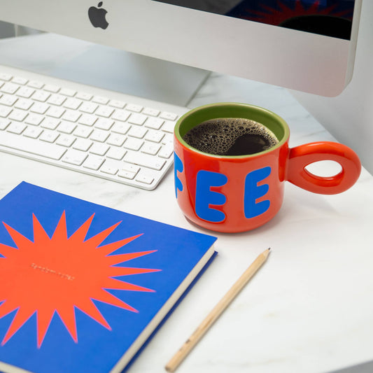 Blue & Red Random Notes Notebook