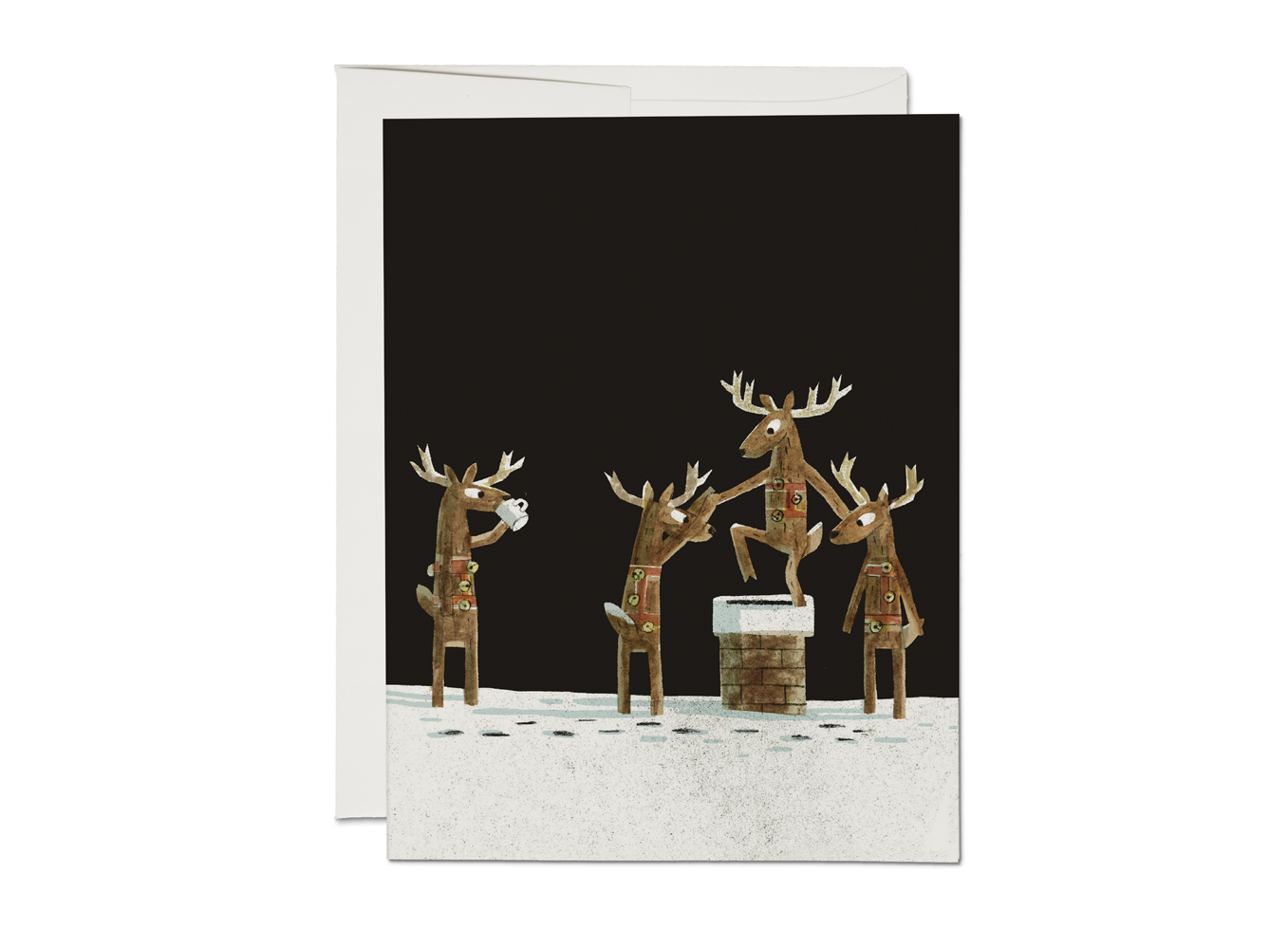 Down the Chimney holiday Greeting Card