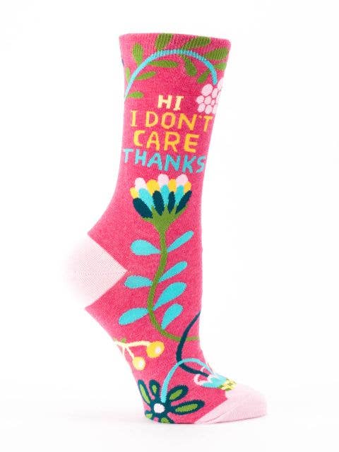 Hi. I Don't Care. Women's Socks