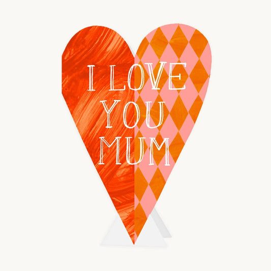 I Love You Mum Heart Greeting Card