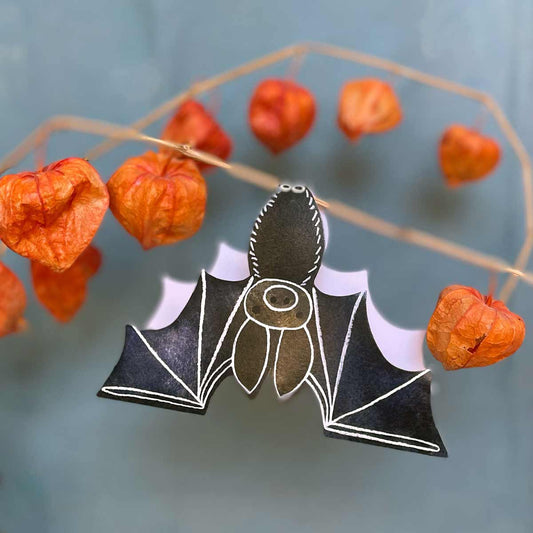 Bat Shaped Greeting Card
