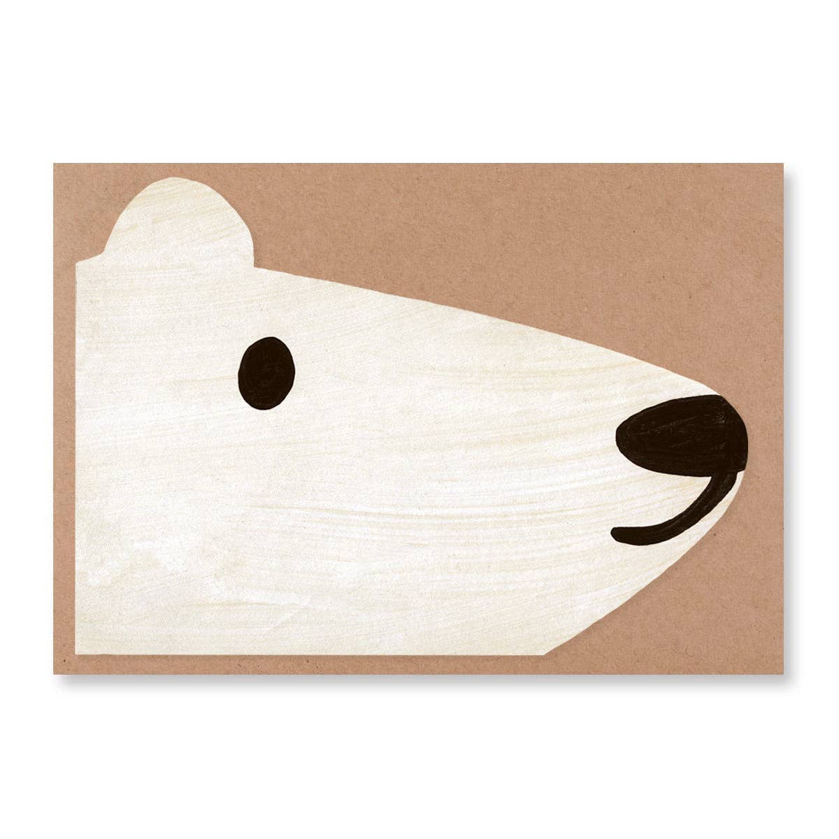Polar Bear Shaped Greeting Card
