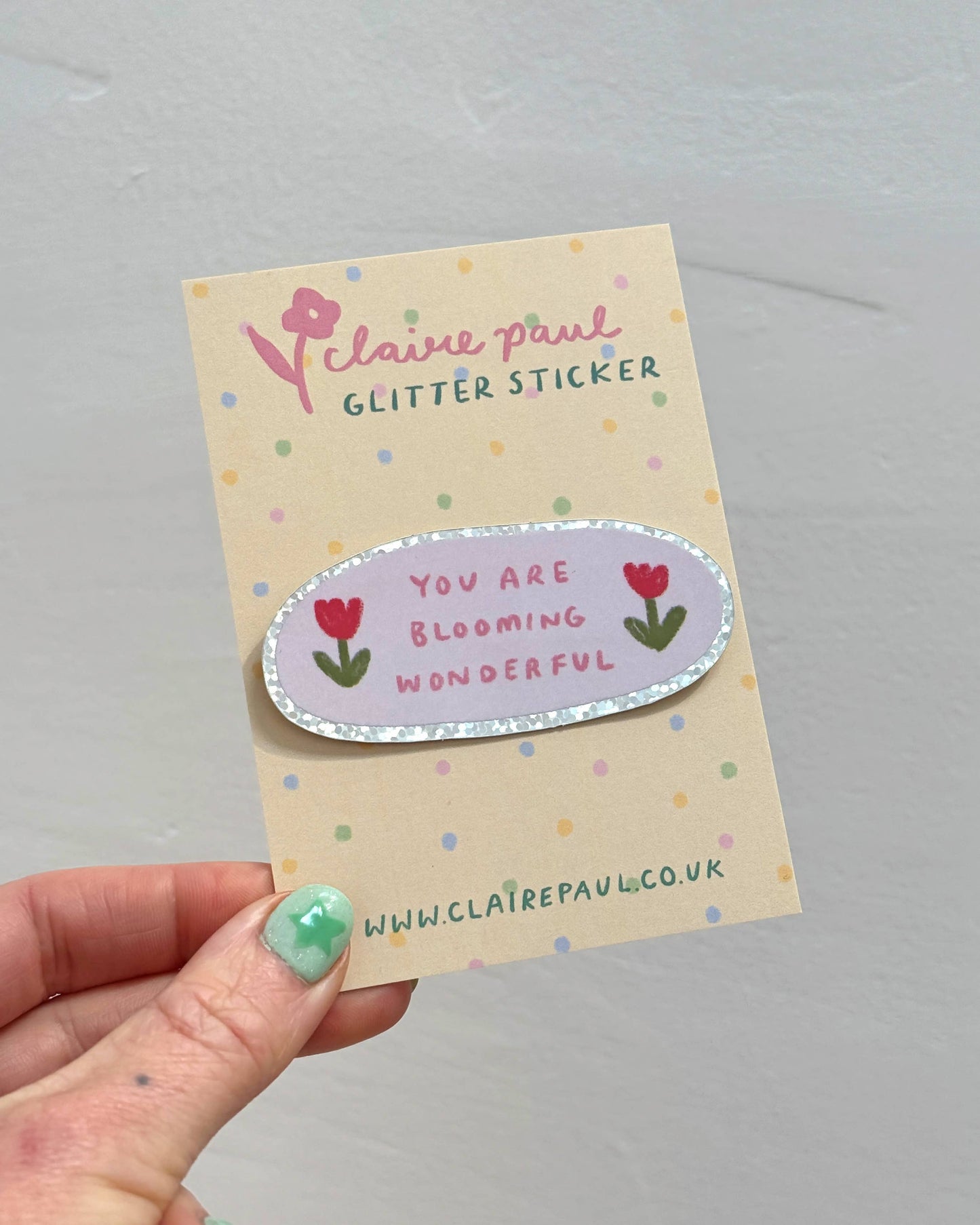 Blooming Wonderful Holographic Vinyl Sticker