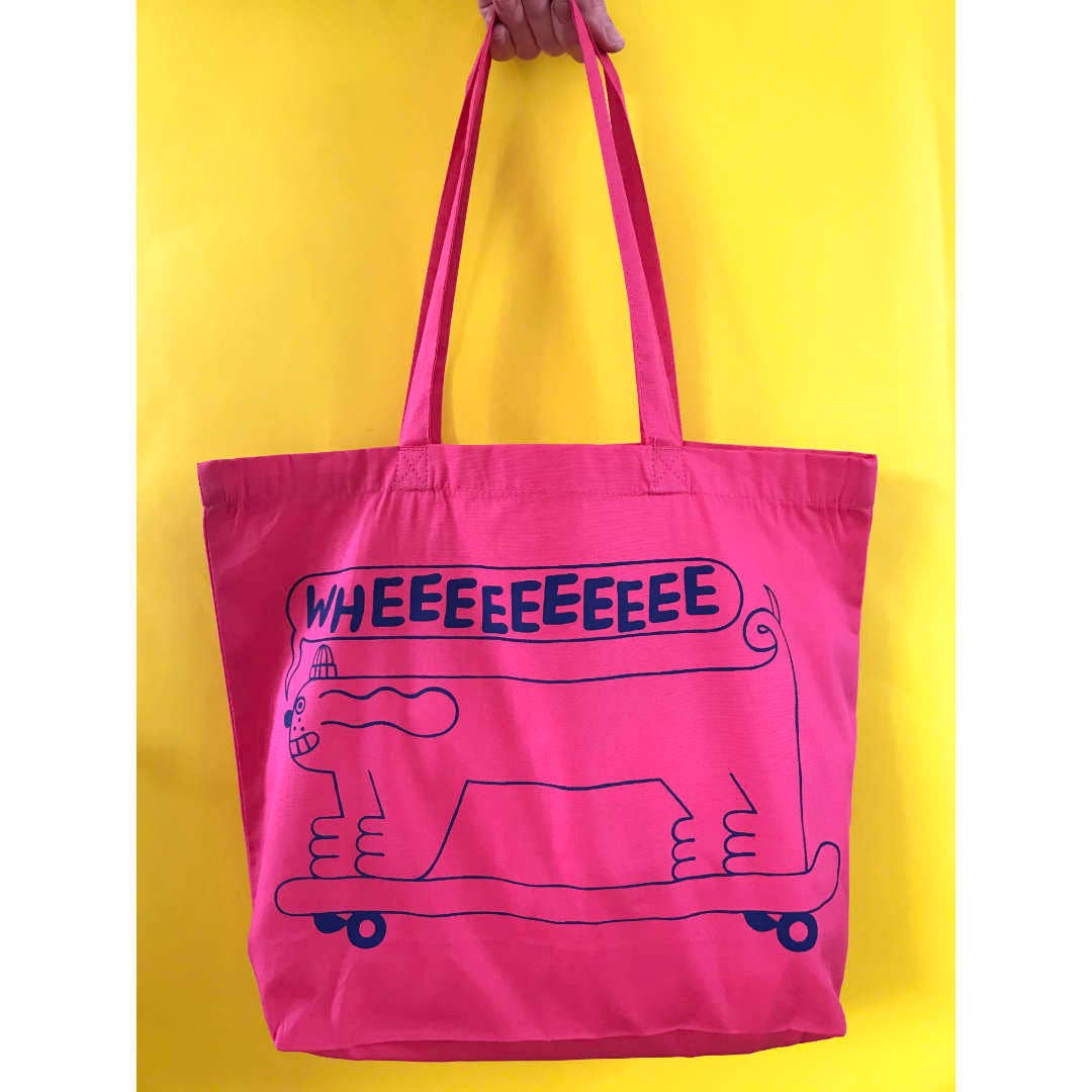 YUK FUN Long Dog Organic Tote Bag