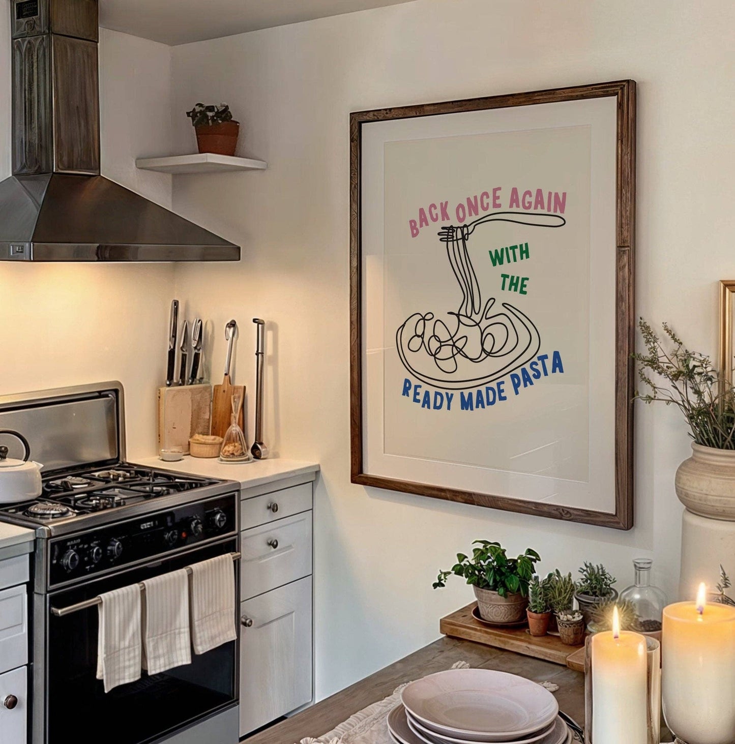 Ready Made Pasta Funny Kitchen Print