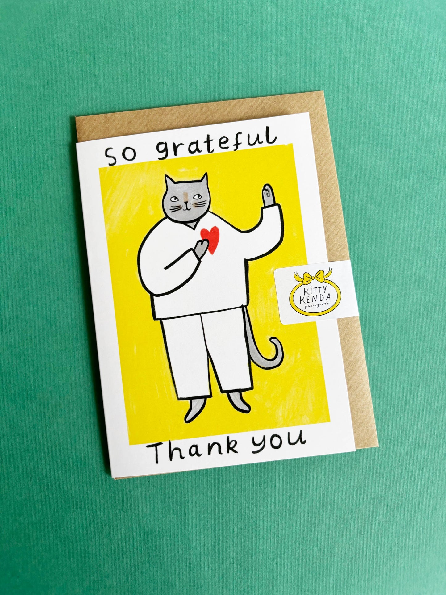 Thank You Grateful Yogi Eco Greeting Card