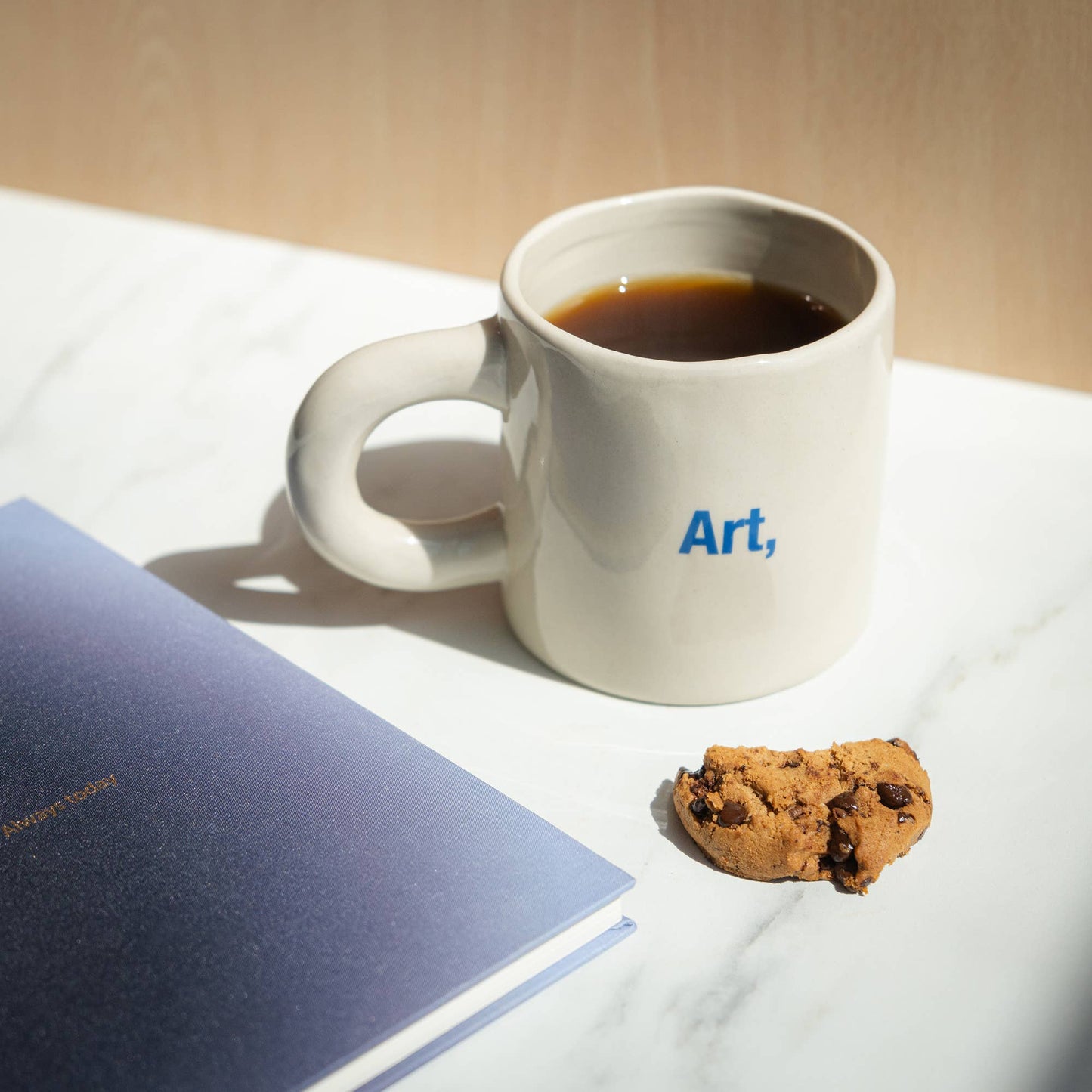 Blue Books & Coffee Art Design Mug