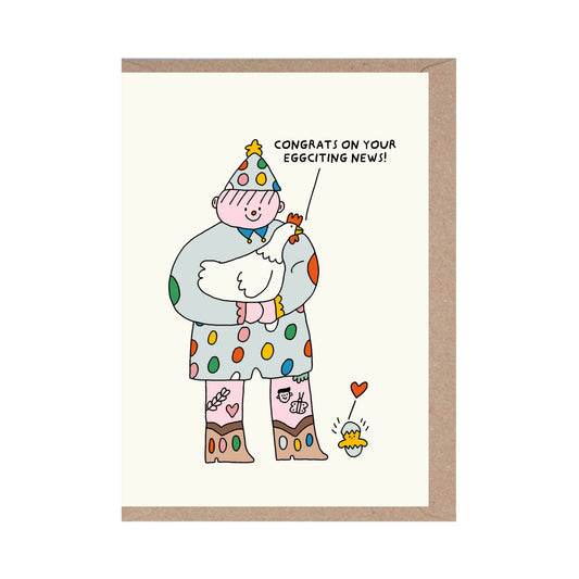 Congrats On Your Eggciting News Greeting Card