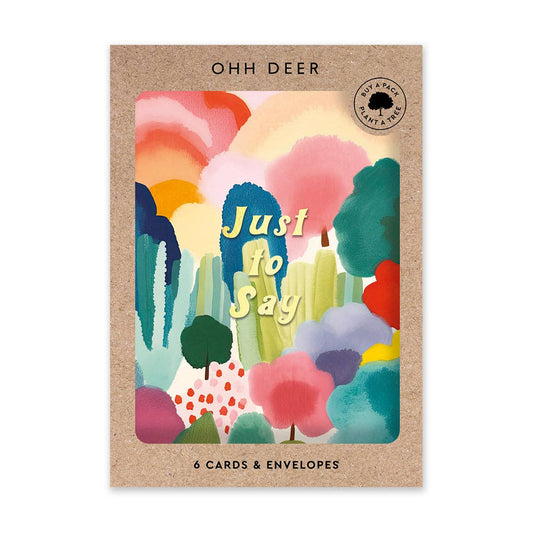 Just to Say Colourful Forest Thinking of You Card Set (10704