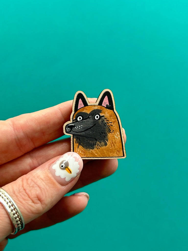 Wooden Dog Pins by Fernandes Makes