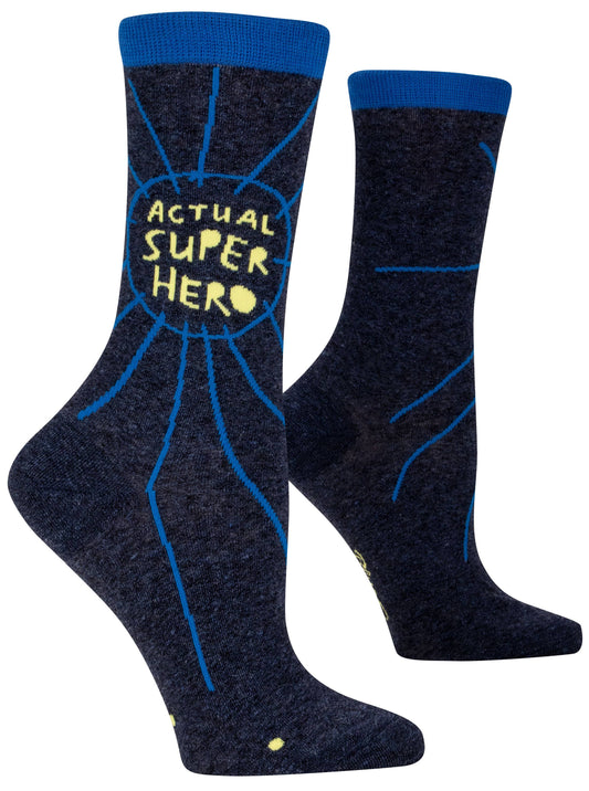 Actual Superhero Size 5-10 Crew Socks