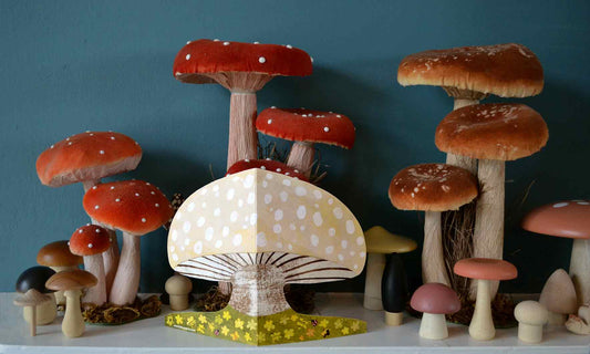 Spring Mushroom Shaped Greeting Card