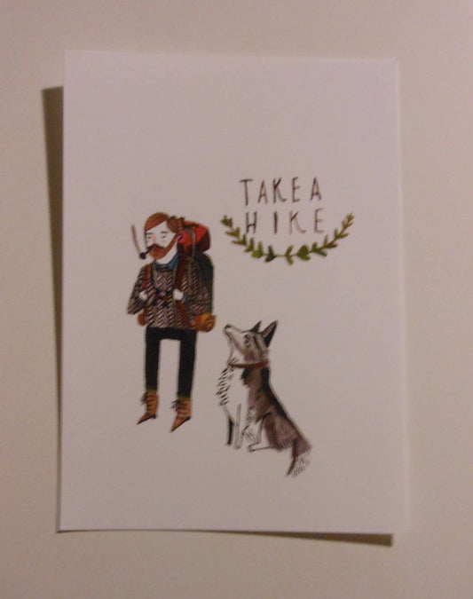 Take A Hike A6 Postcard by Dick Vincent DV17