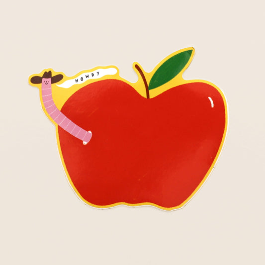 Howdy Worm Vinyl Sticker