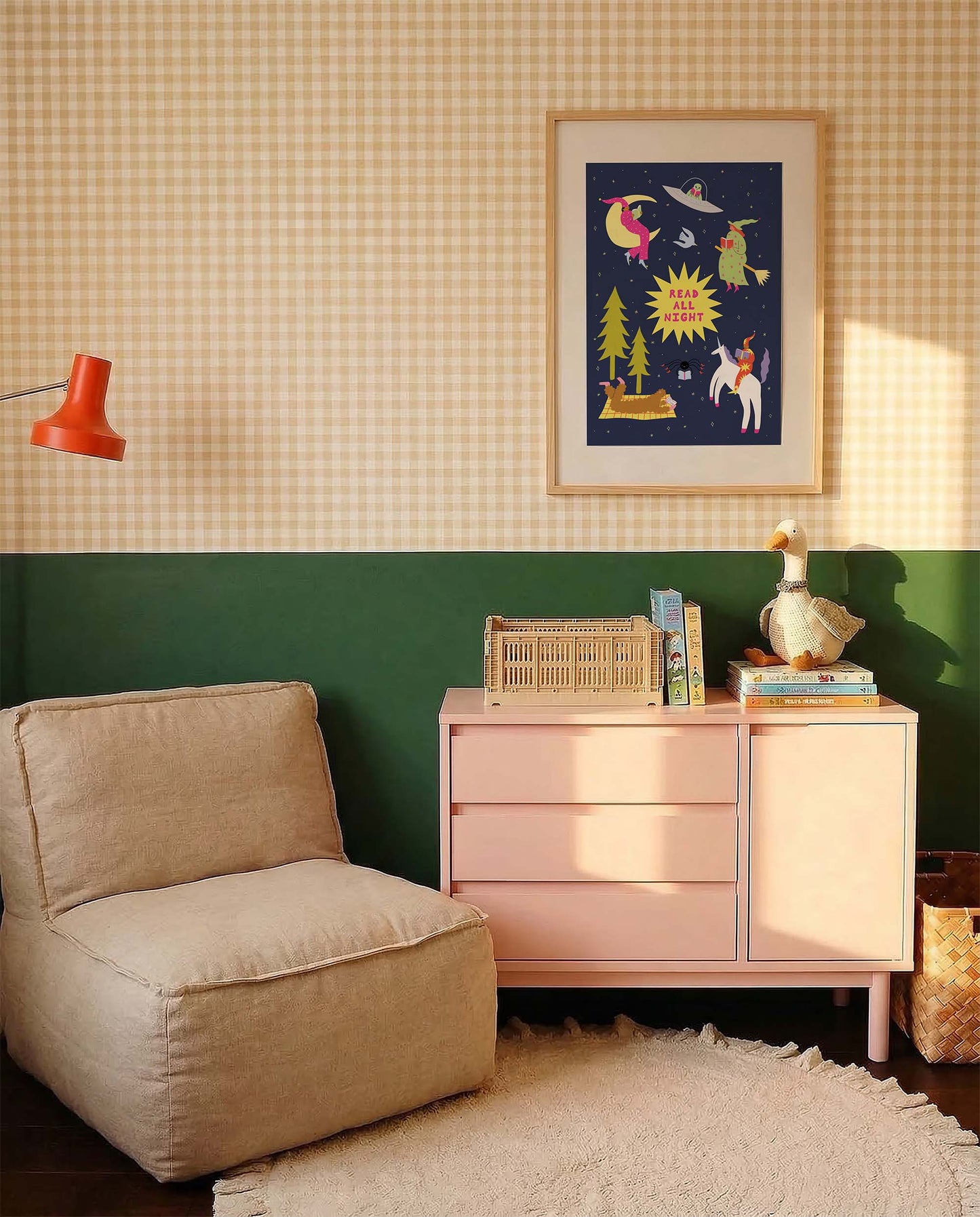 Read All Night Art Print