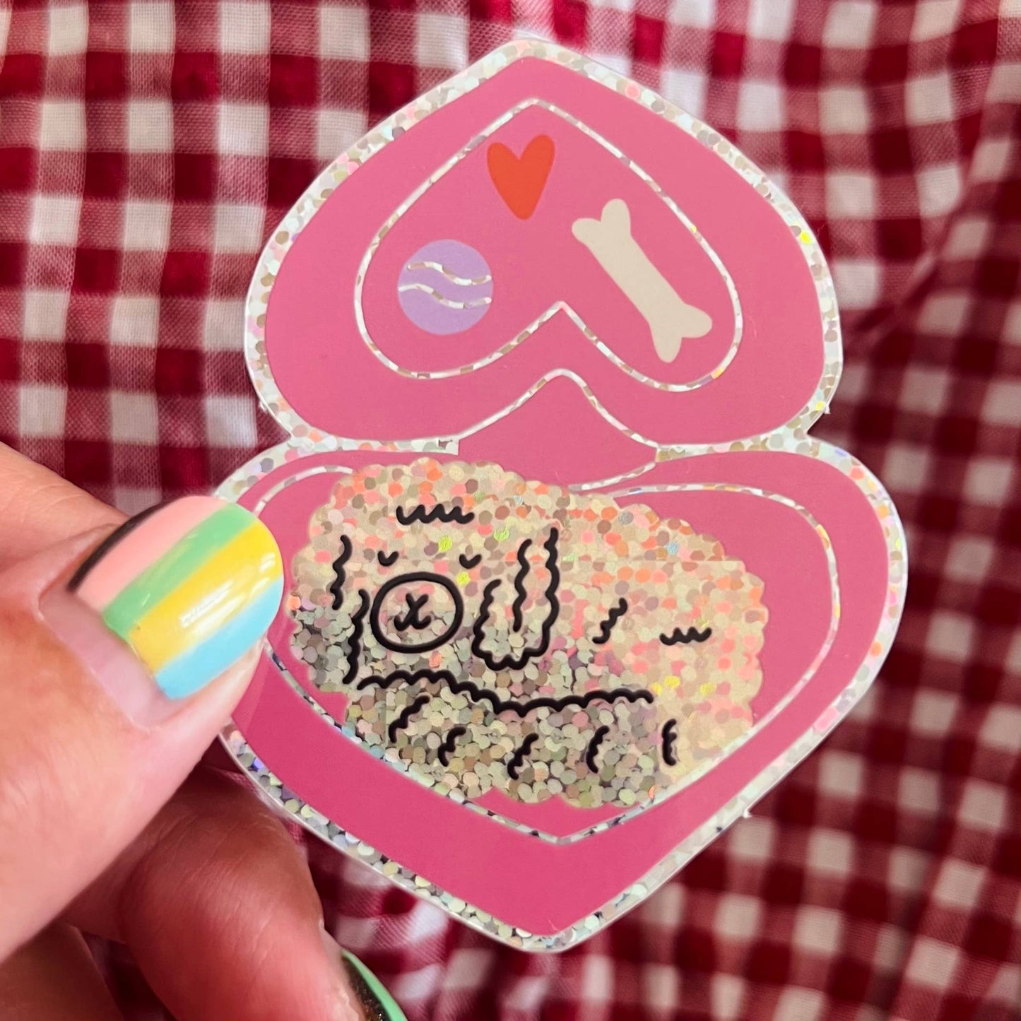Dog Trinket Glitter Sticker
