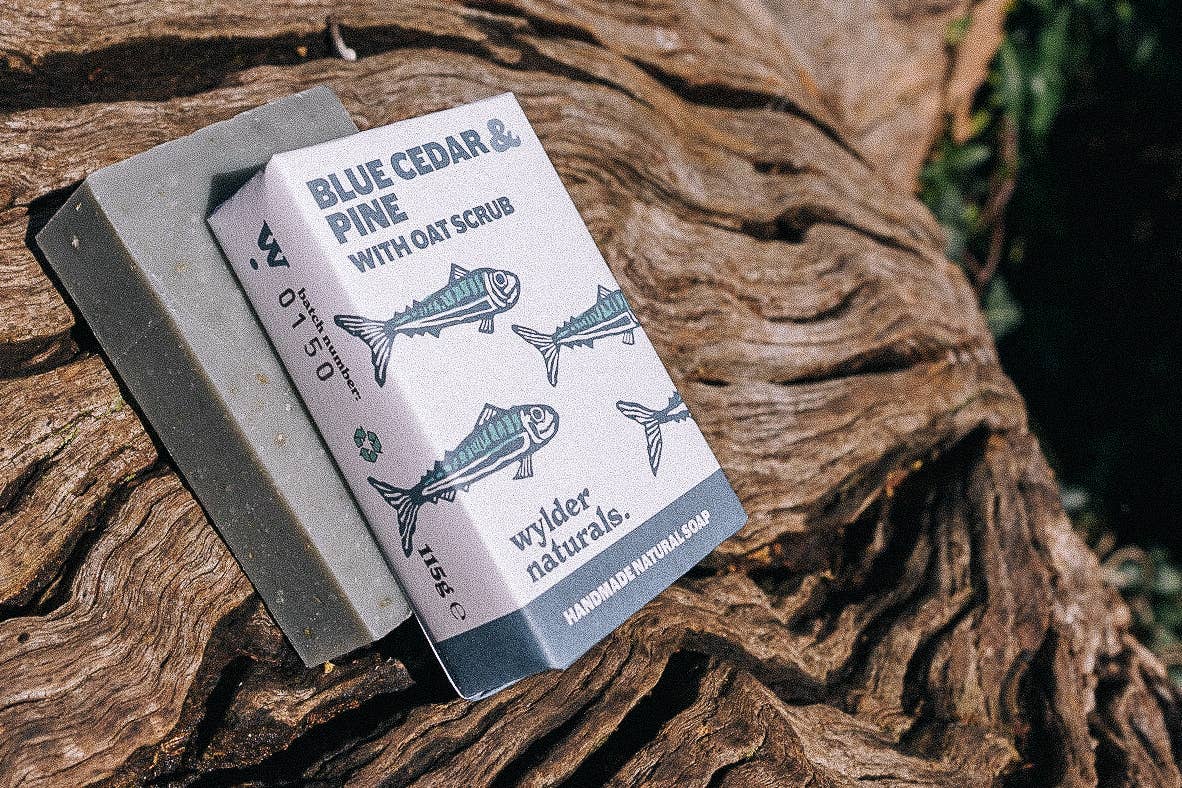 Blue Cedar & Pine with Oats Soap Bar by Wylder