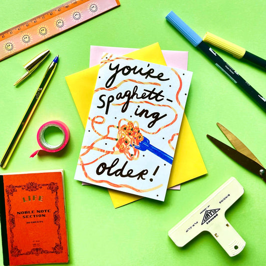 You're Spaghetting Older Funny Birthday Greetings Card 