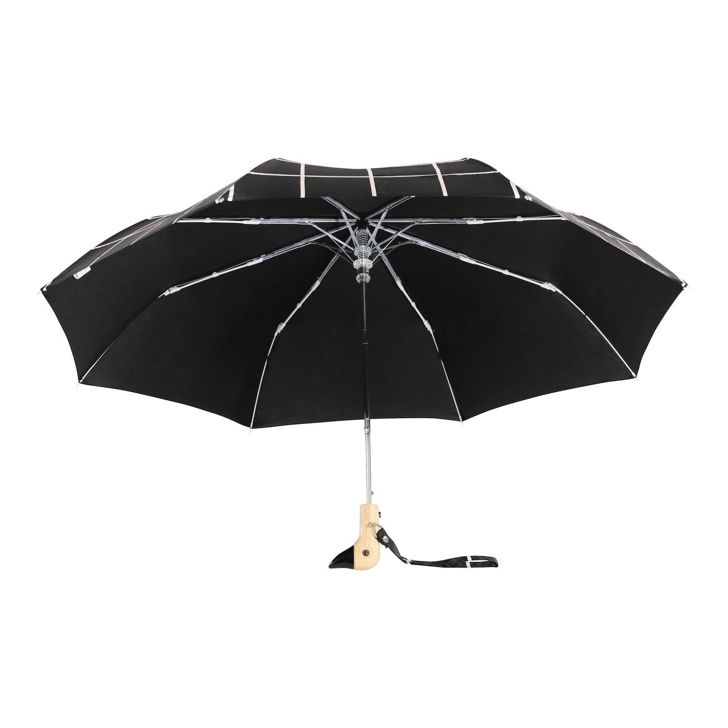 Black Grid Compact Mini Umbrella by Duckhead