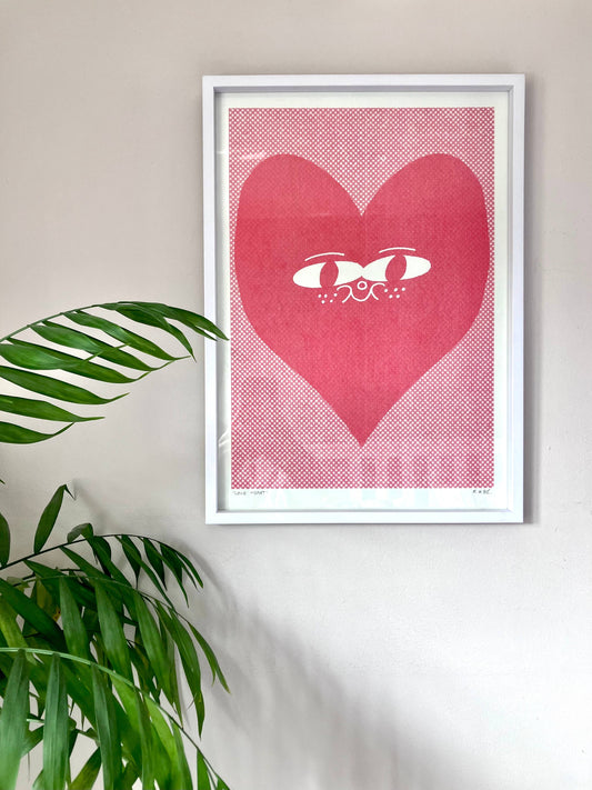 Love Heart - A3 Riso Print