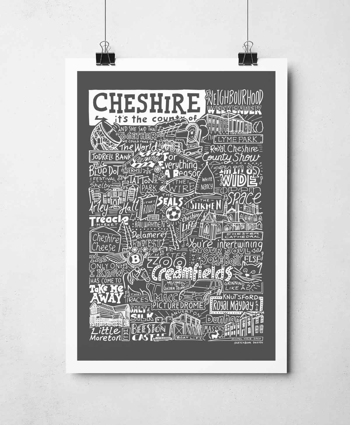 Cheshire Landmarks It's The Place Of Art Print