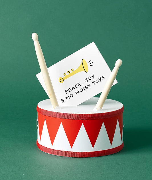 Peace, Joy & No Noisy Toys Holiday Greeting Card