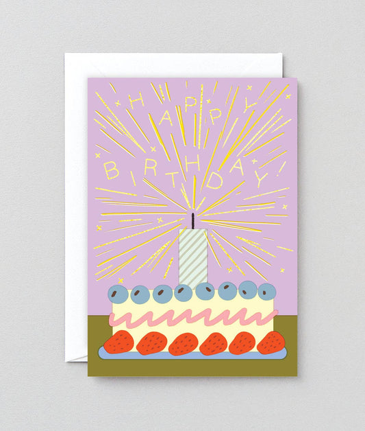 Happy Birthday Sparkler Greetings Card