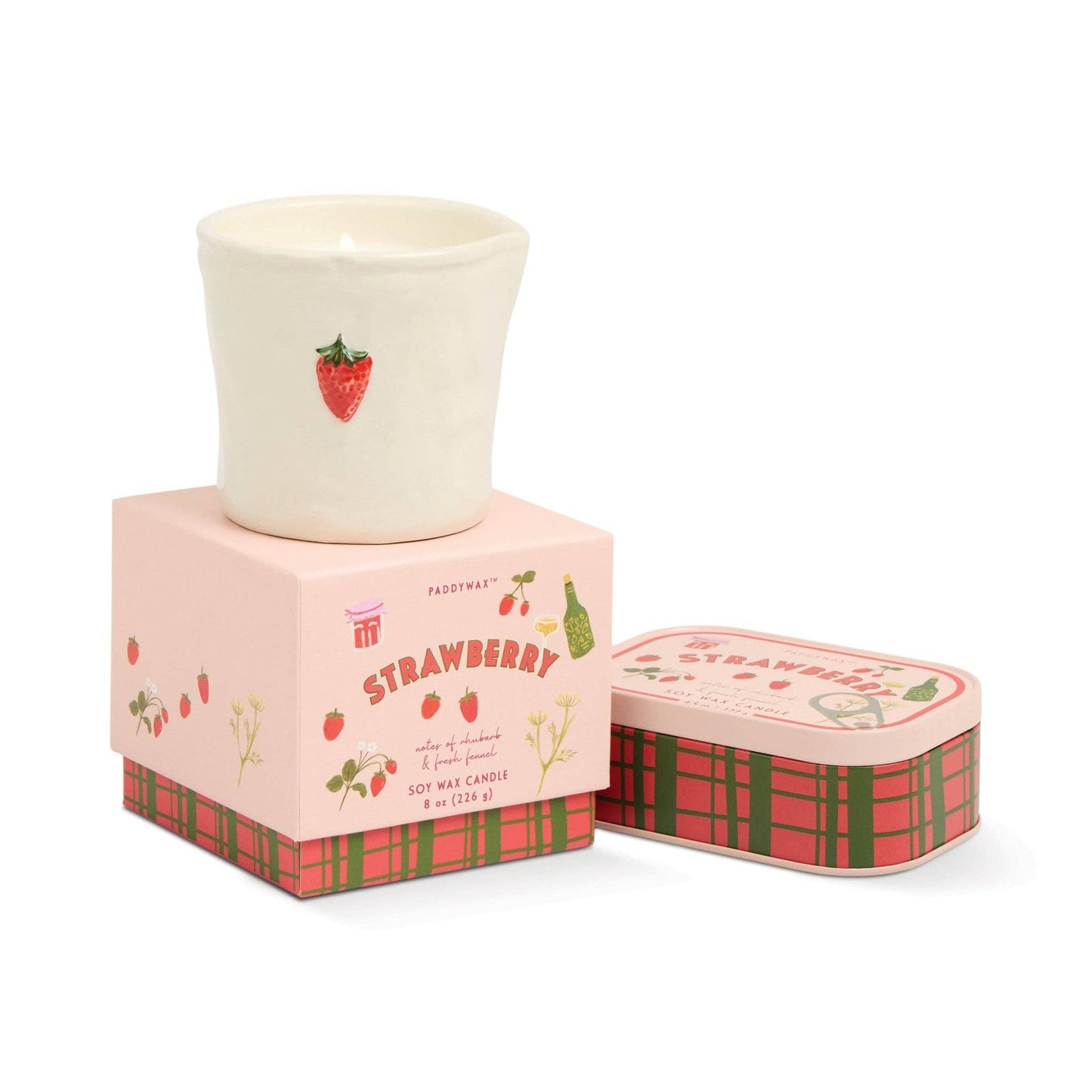 Bistro Strawberry Ceramic Candle - Strawberry