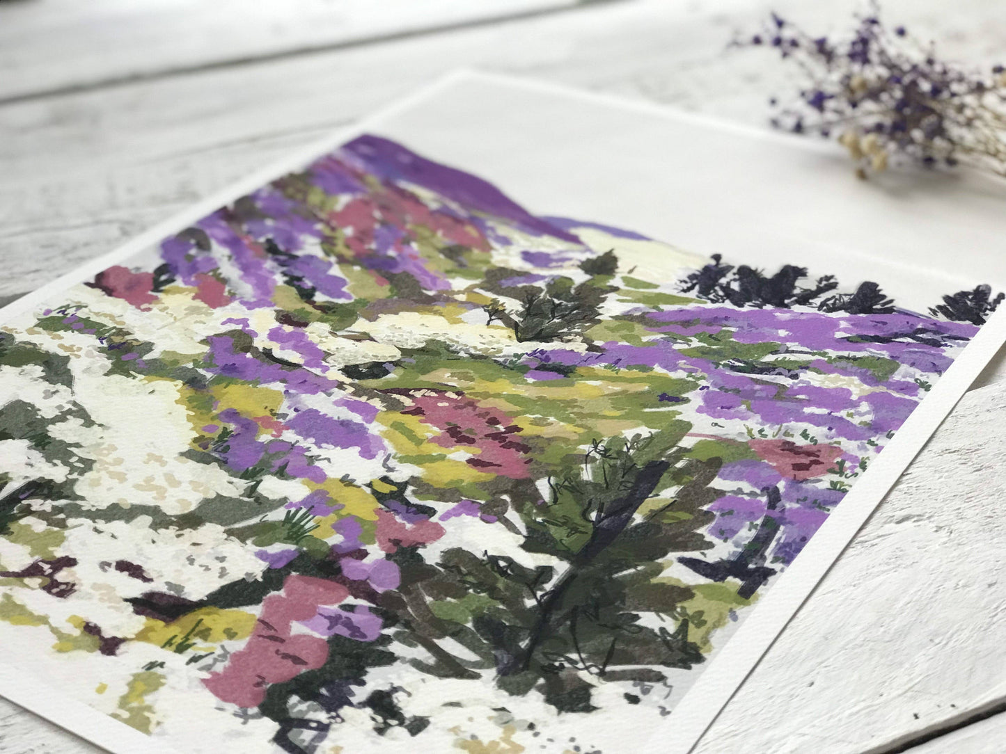 Lavender Hills A4 Art Print