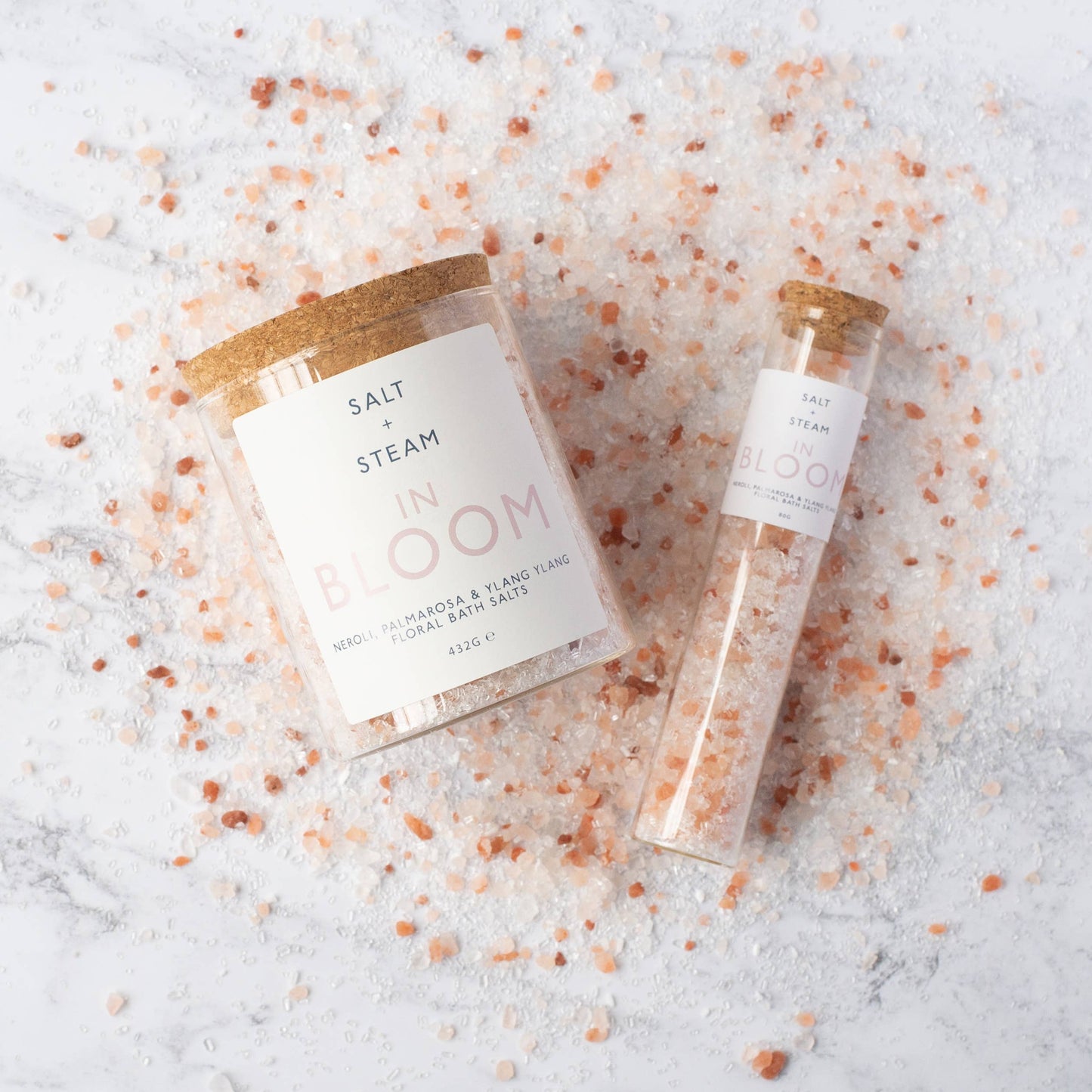 In Bloom - Rose, Neroli & Palmarosa Bath Salts 80g & 432g