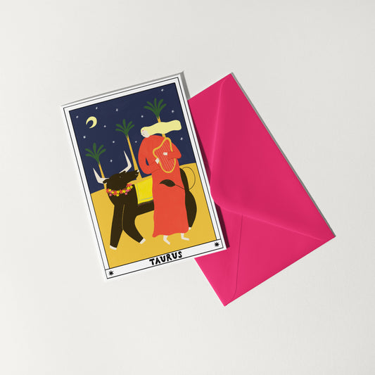 Tarot Taurus Birthday Card | Horoscope | Zodiac Card