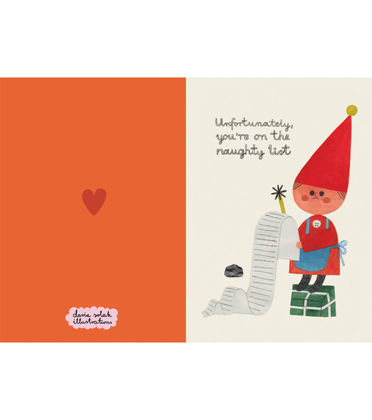 NAUGHTY LIST card