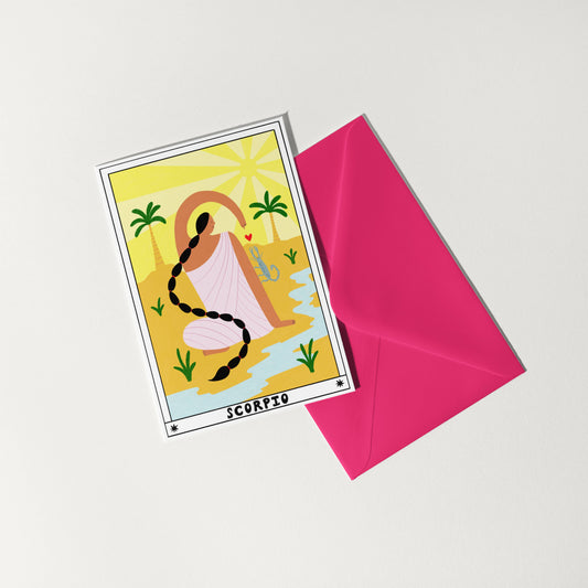 Tarot Scorpio Birthday Card | Horoscope | Zodiac Card